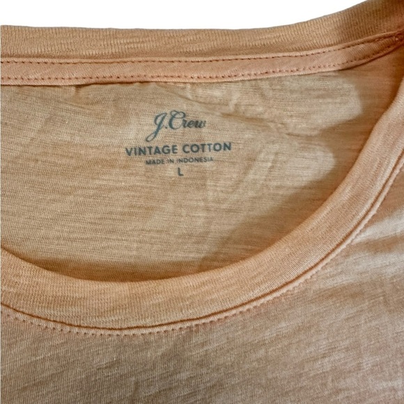 J. Crew 100% Cotton Peach Orange Short Sleeve Tee Size L - Picture 16 of 17